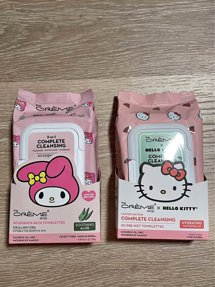 Sanrio cleansing wipes