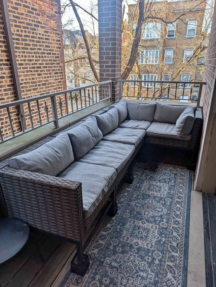 Patio furniture for narrow space