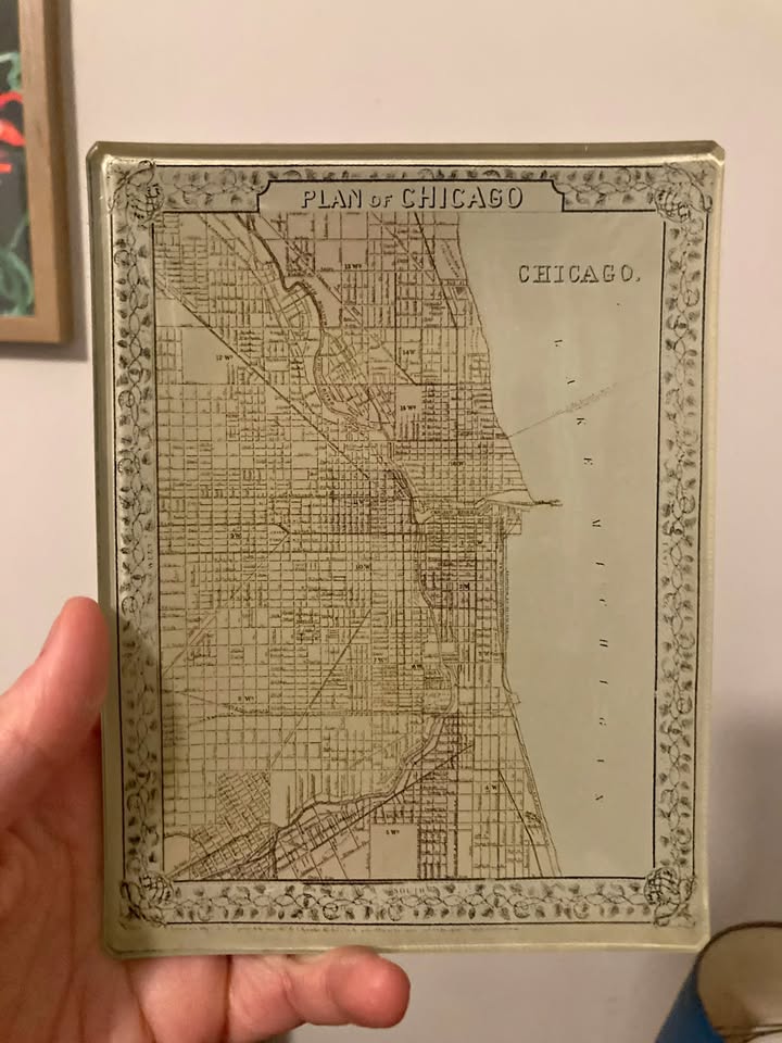Chicago Map Trinket Tray