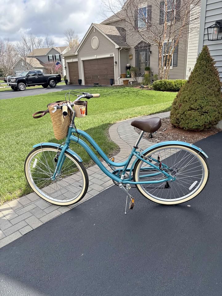 Panama Jack 26-inch 7-Speed Comfort Bike for Women, Teal, by Huffy