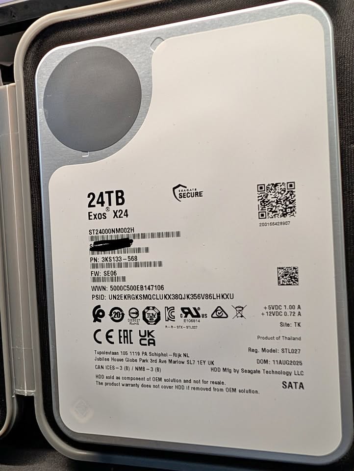 Seagate Exos X24 24tb 3.5 In Sataiii Enterprise Class Hdd St24000nm002h